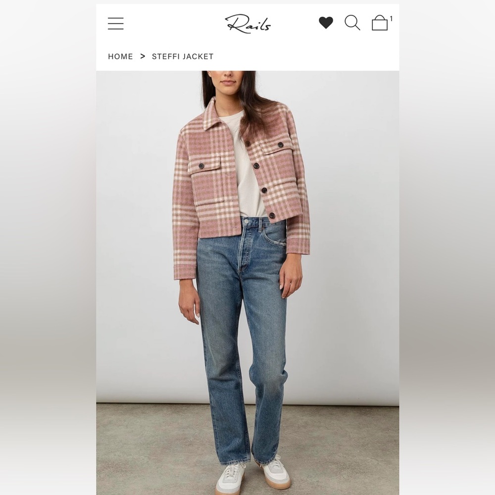 Rails - Steffi Jacket, Color: Mauve Ivory Sepia, size small